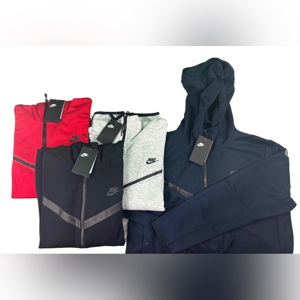Nike Tech Fleece Jacket- Navy Blue, Red, Black, OR Heather Grey/Black available